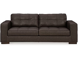                                                              							LUIGI LEATHER TOUCH STATIONARY SOFA...
                                                            						 