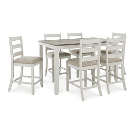                                                              							SKEMPTON WHITE/LT BRWN 7PC DINETTE ...
                                                            						 