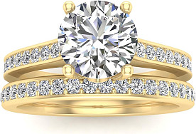 10K .07CTTW DIAMOND BRIDAL SET